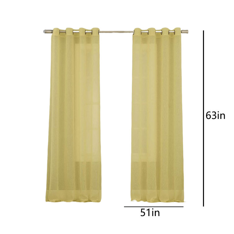 Frifoho Polyester Sheer Curtains / Drapes Pair Wayfair Canada